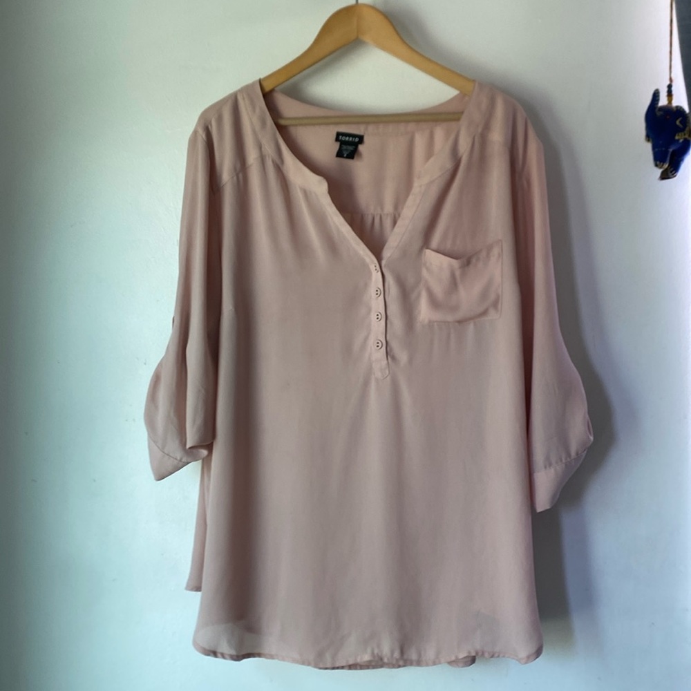 Torrid 3X Harper Georgette Top As Is